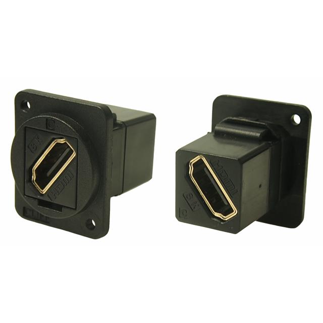 FT 8K HDMI F-F GOLD PLAIN HOLE