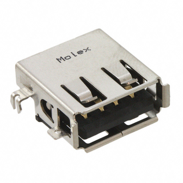 CONN RCP USB2.0 TYPEA 4POS TH RA