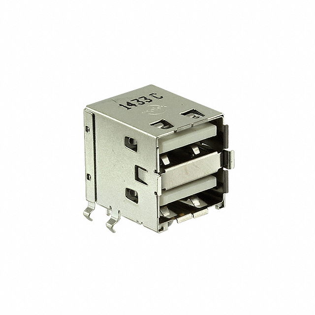 CONN RCPT TYPEA STACKED 8P TH RA