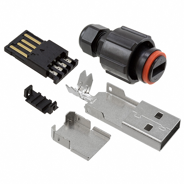 CONN PLUG USB2.0 TYPEA 4POS SLD