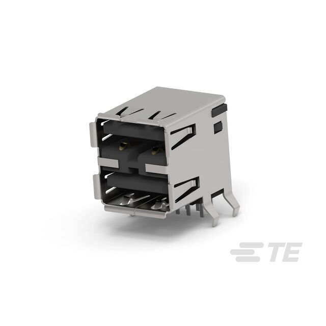 CONN RCPT USB2.0 TYPEA STACK R/A