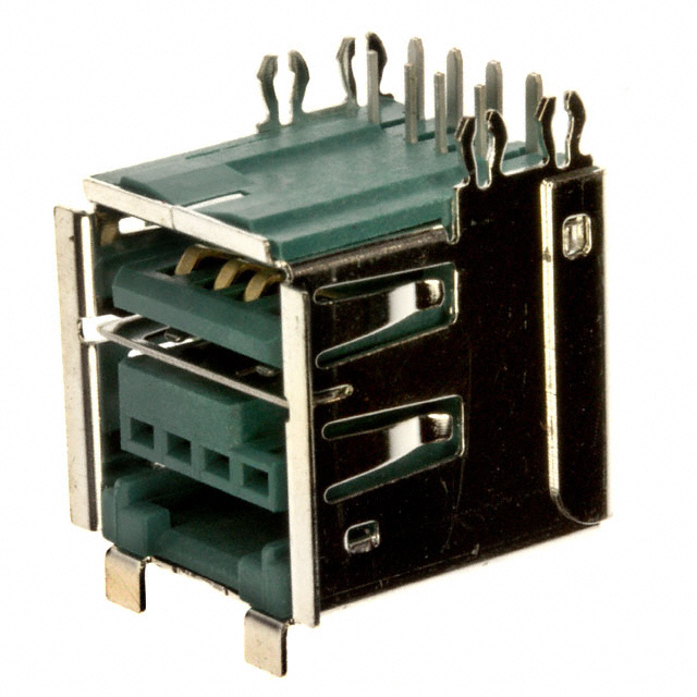 CONN RCPT USB2.0 A/PWR COMBO R/A