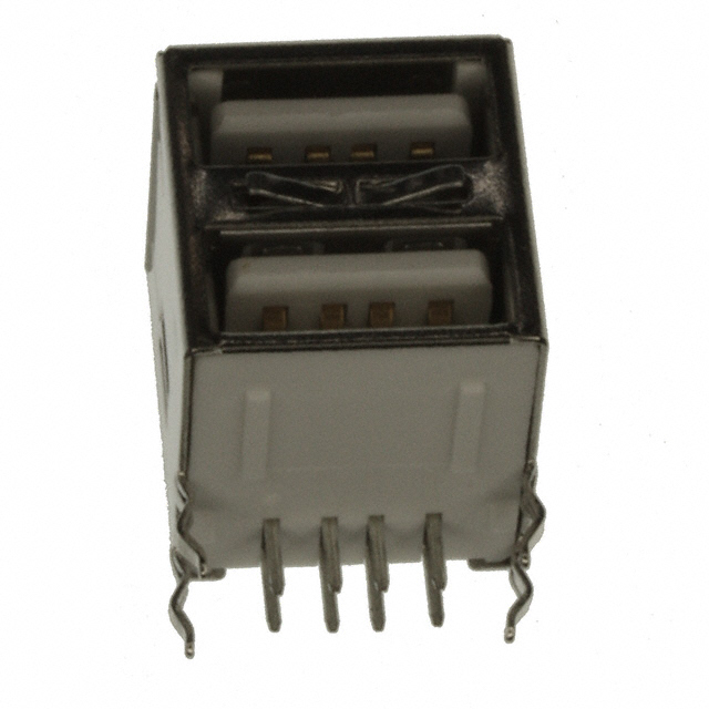 CONN RCPT USB2.0 TYPEA STACK R/A