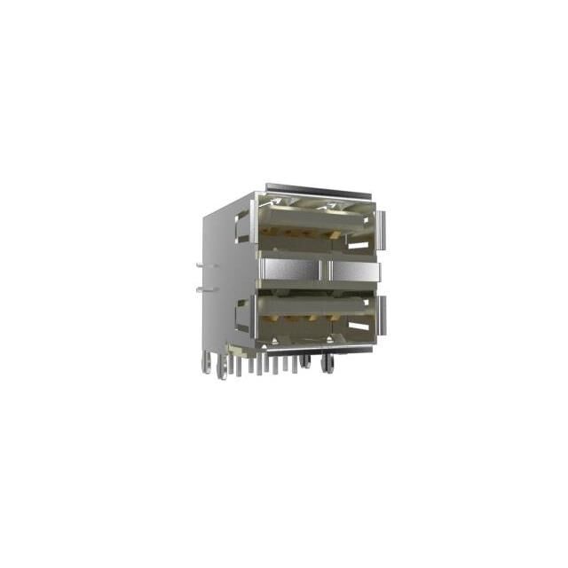 CONN RCPT USB2.0 TYPEA STACK R/A