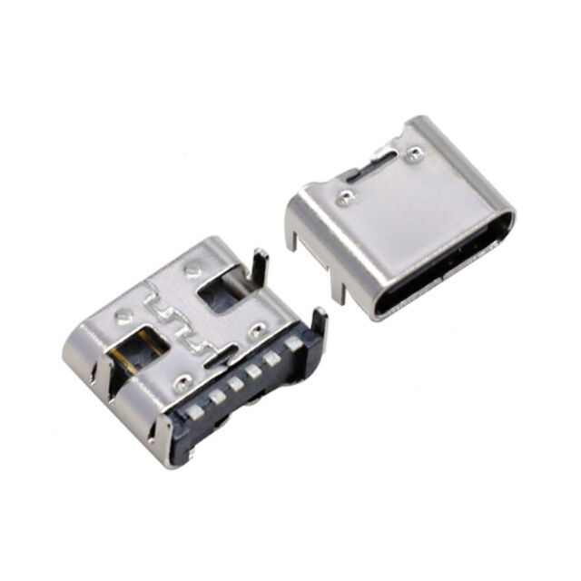 CONN RCPT USBTYPEC 6POS SMD RA