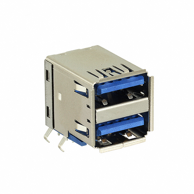 CONN RCPT USB3.1 TYPEA STACK R/A