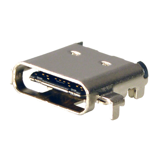 USB TYPE C SOCKET, MID MOUNT, BL