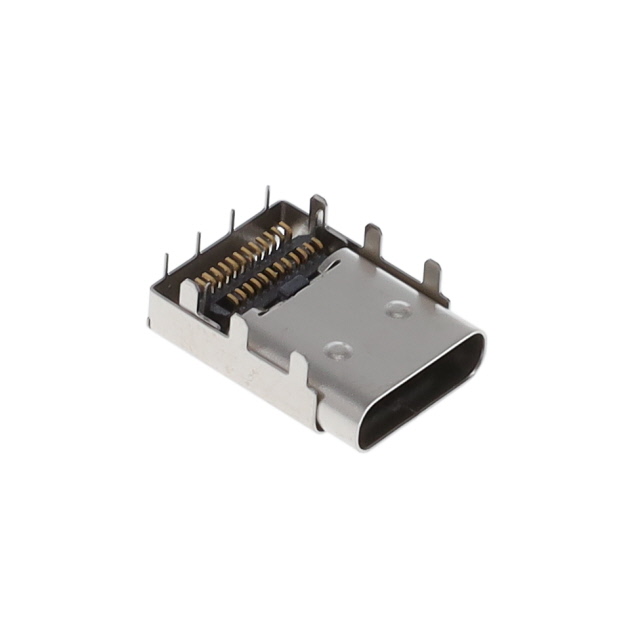USB TYPE C, SMT PINS, TH SHIELD