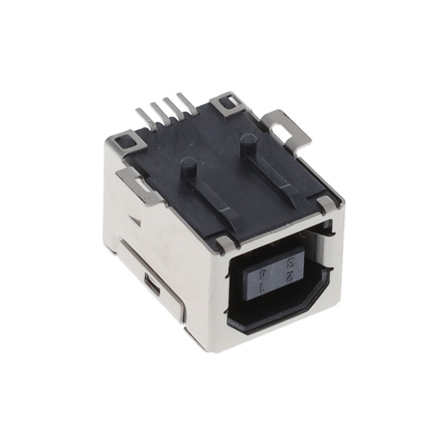 USB SMT B-TYPE RECEPTACLE BLACK