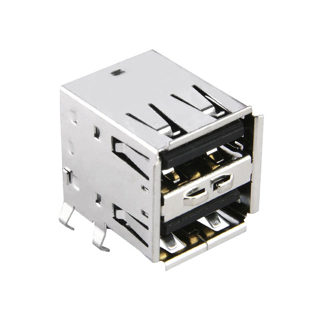 CONN RCPT USB2.0 TYPEA STACK R/A