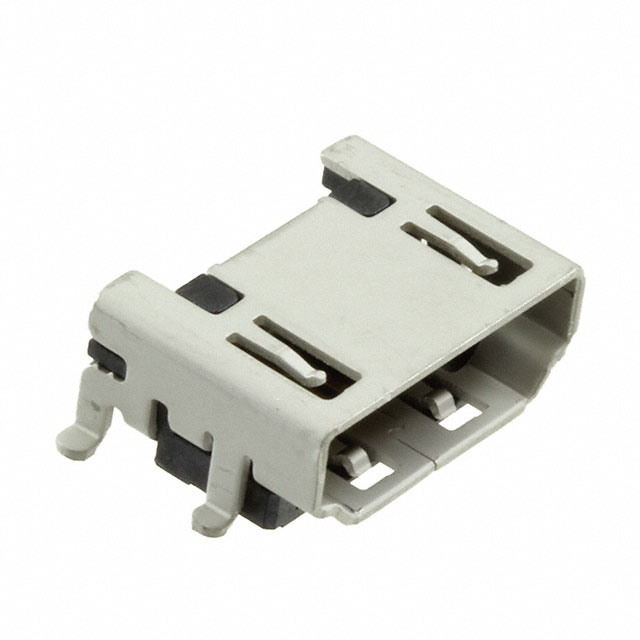 CONN RCPT HDMI 19POS PNL MNT R/A