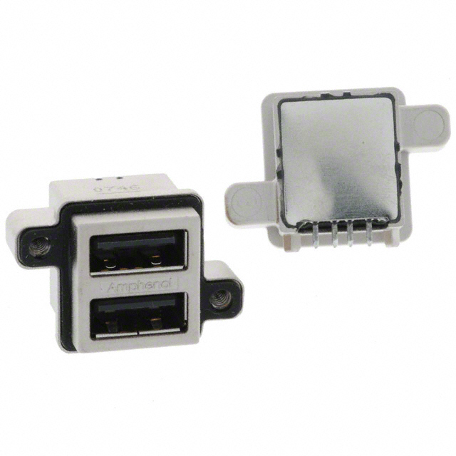 CONN RCPT USB2.0 A STACK PCB R/A