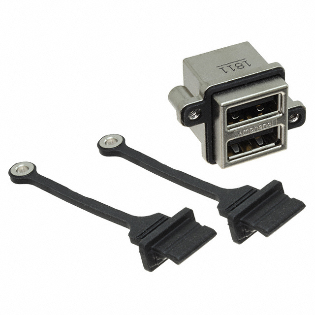 CONN RCPT USB2.0 A STACK PCB R/A