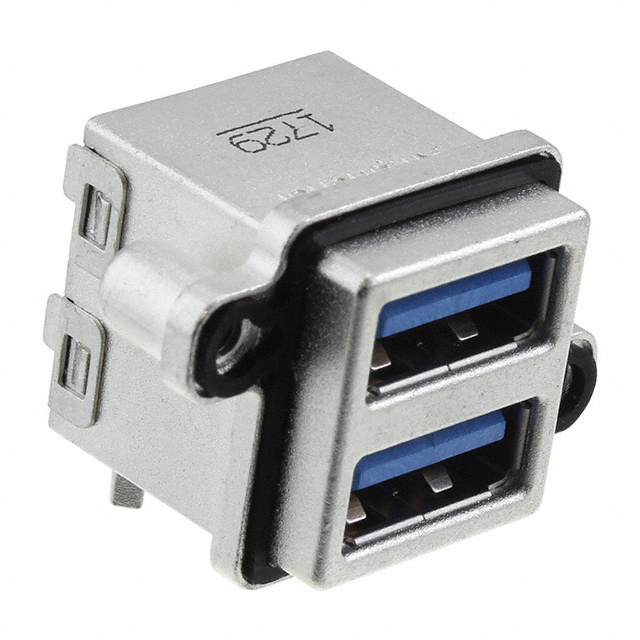 CONN RCPT USB3.0 A STACKED PCB