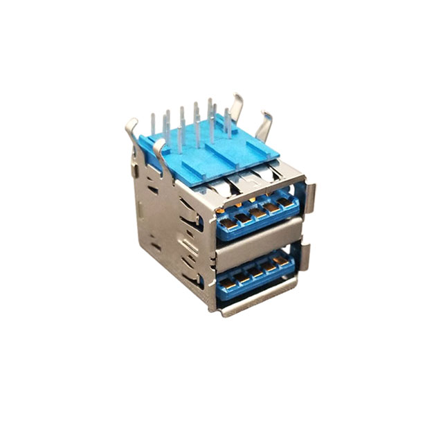 CONN RCPT USB3.0 TYPEA STACK R/A