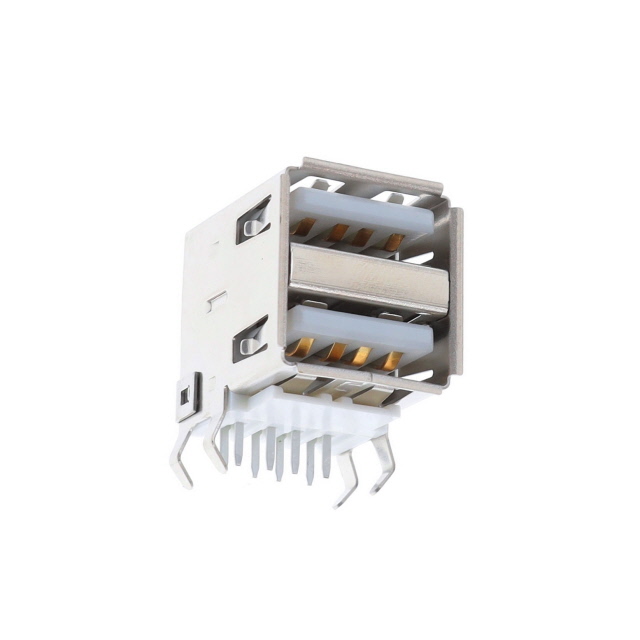 CONN RCPT USB2.0 TYPEA STACK R/A