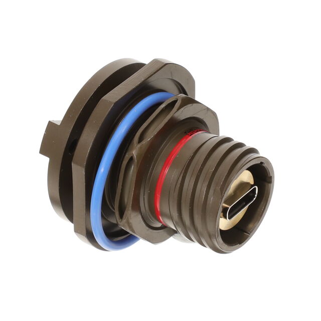 USB-C JAM NUT RECEPTACLE, ALUMIN