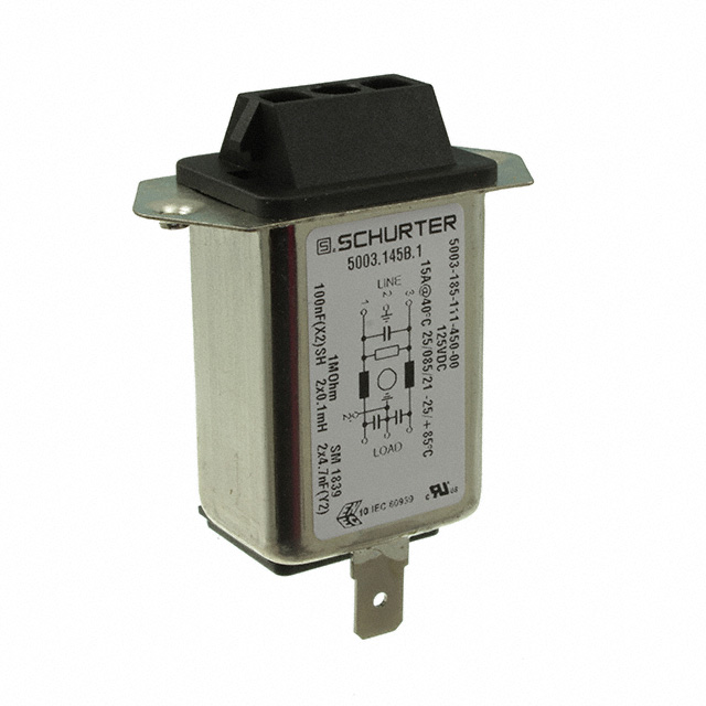 LINE FILTER 125VDC 15A PANEL MNT