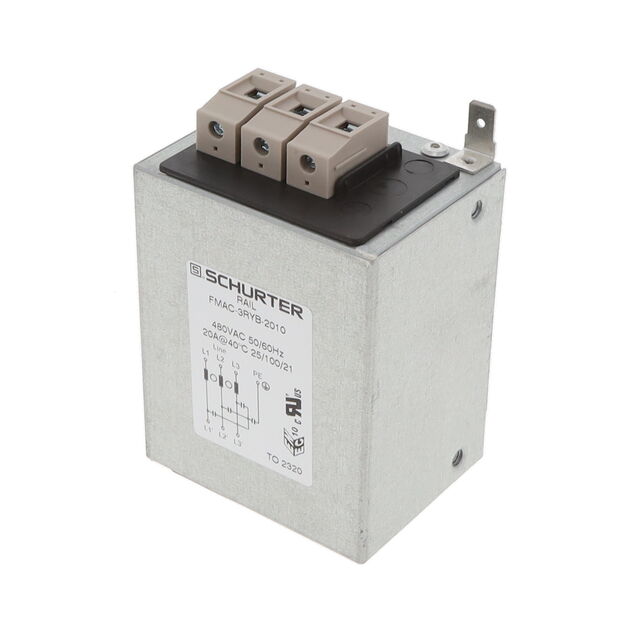 LINE FILTER 480VAC 20A DIN RAIL