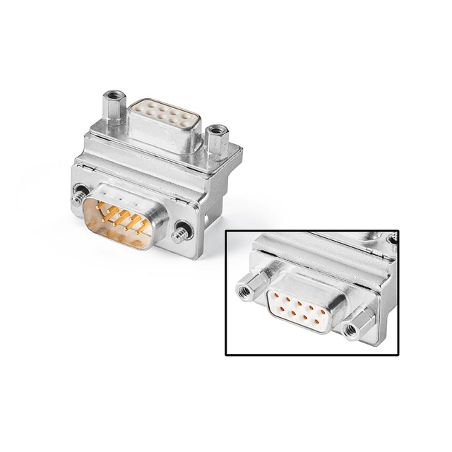 RIGHT ANGLE ADAPTER, 9-POLAR FOR