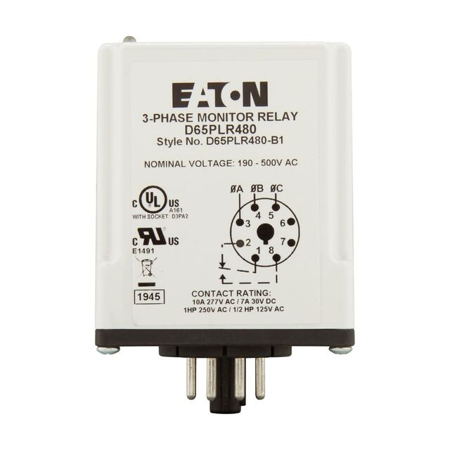 190-500V 8-PIN PLUG-IN PH MONITO