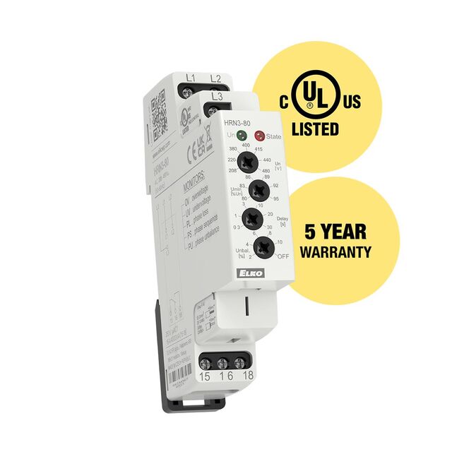 DIN 3P VOLT MON ADJUST 208-480V