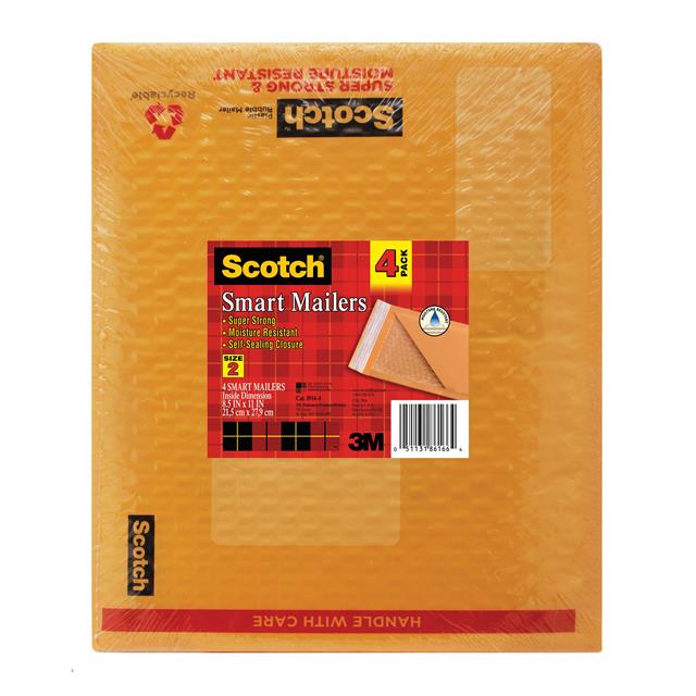 SCOTCH POLY BUBBLE MAILER 4-PACK