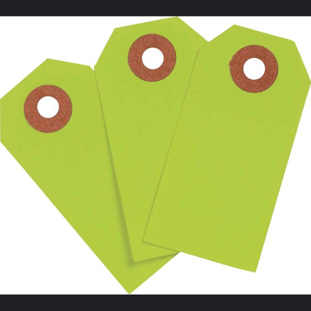 BLNK TAG FLR GRN 3.75"X1.875" 10