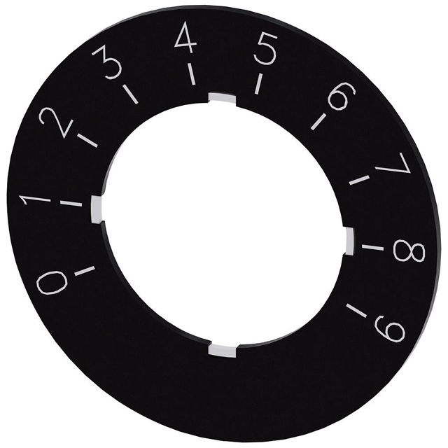 POTENTIOMETER LABEL PLATE, BLACK