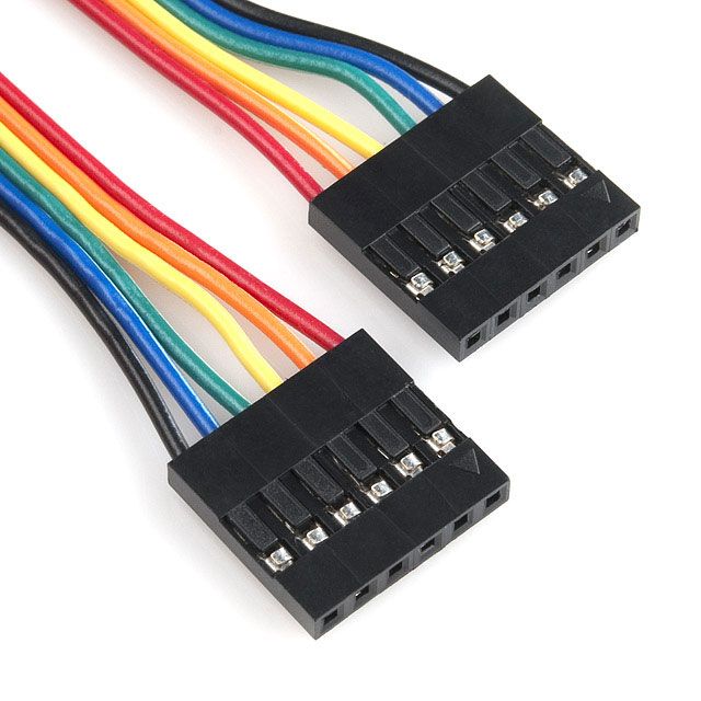 JUMPER WIRE 0.1" 6-PIN 4"