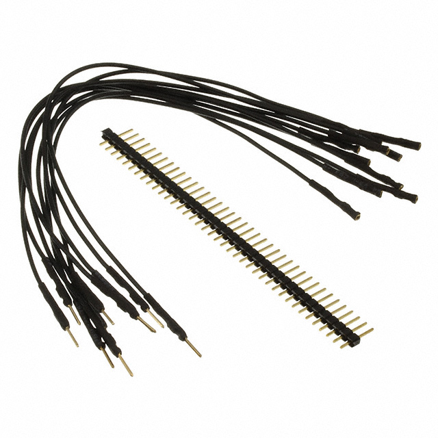 10 PACK 7" BLACK MALE TO FEMALE