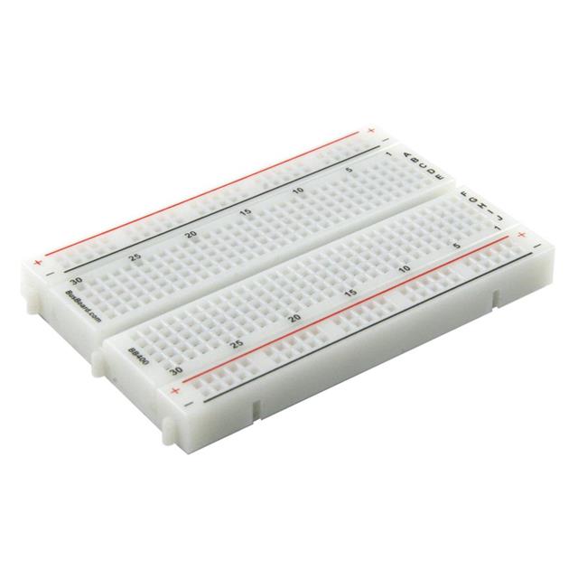 WHITE 400-POINT BREADBOARD, 4 PO
