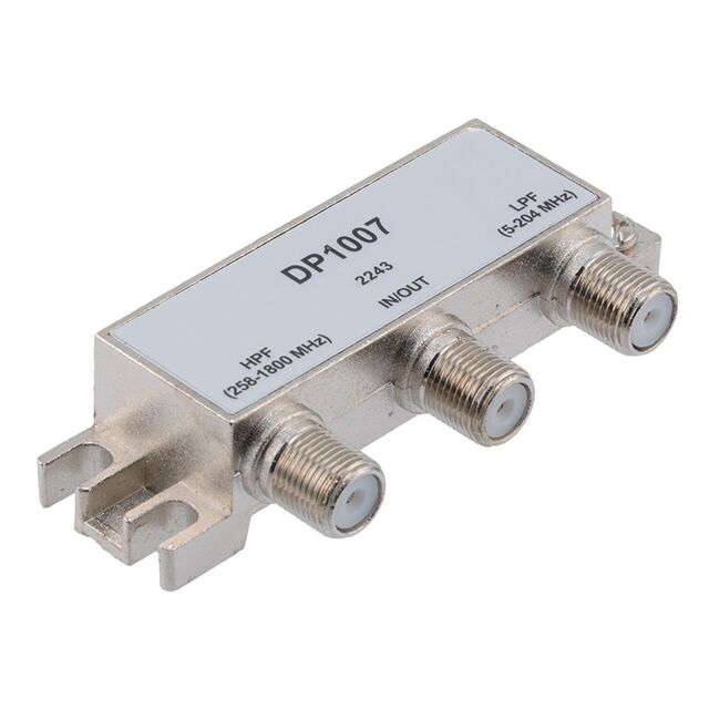 75 OHM DIPLEXER, 5 TO 204 MHZ LO