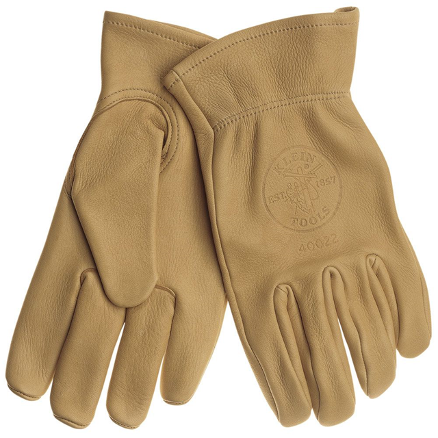 COWHIDE WORK GLOVES - LARGE