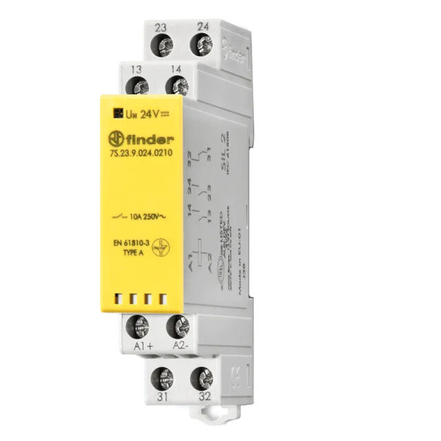 SFTY RLY GUIDE 2NO+1NC 10A 12VDC