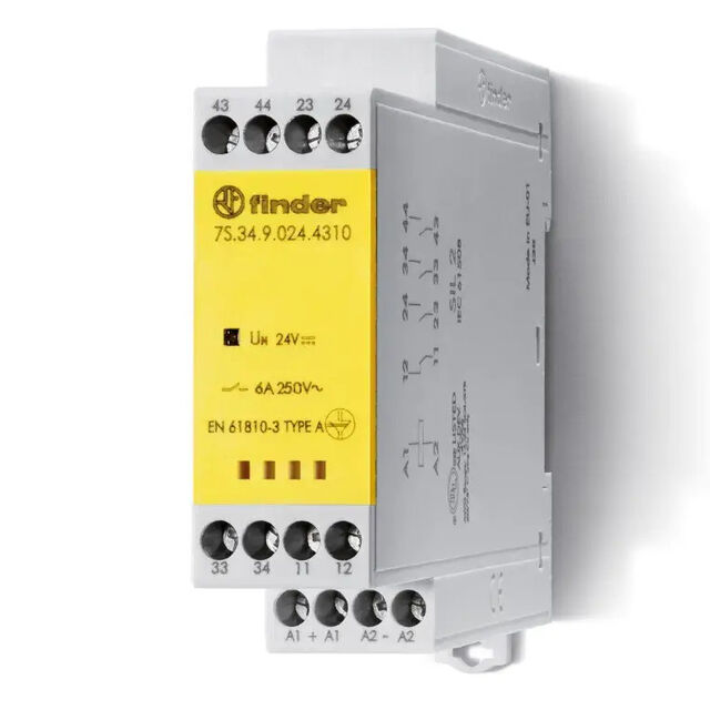 SFTY RLY GUIDE 2NO+2NC 6A 230VAC
