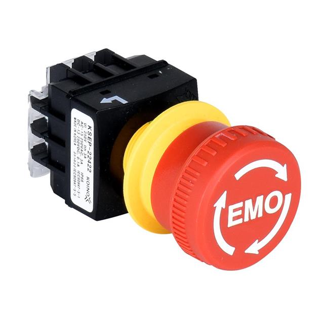 SWITCH ESTOP TWIST RESET 3A 250V