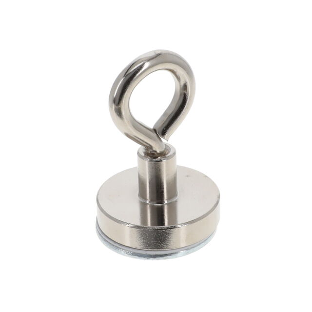 NDFEB SHALLOW POT 32X7MM M6 W/EY