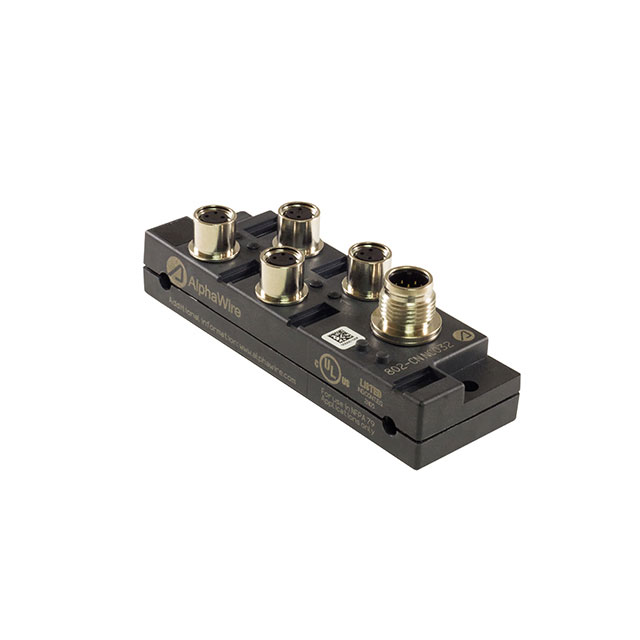 M8 PLASTIC 4PORT 1SIG LED