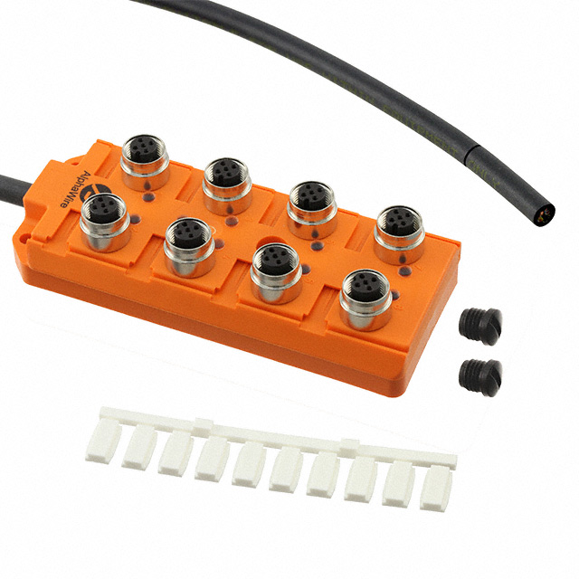 M12 PLASTIC 8PORT 1SIG LED