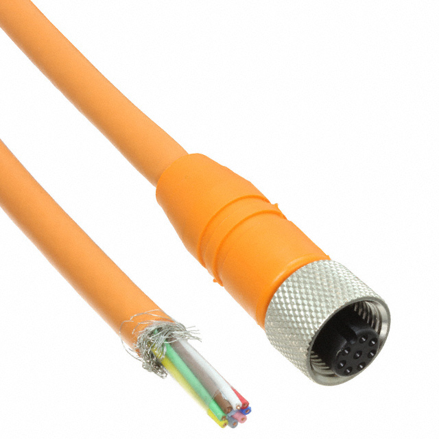 CONN ASSY M12 PVC 2M
