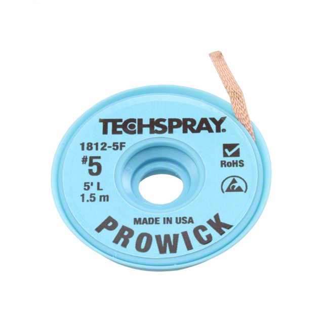 DESOLDER BRAID ROSIN 0.13" 5'