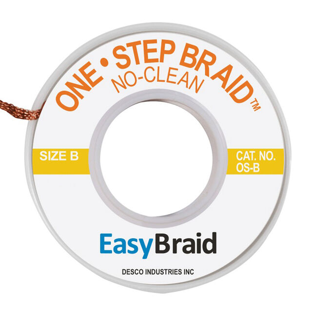 DESOLDER BRAID NO-CLN 0.5" 25'
