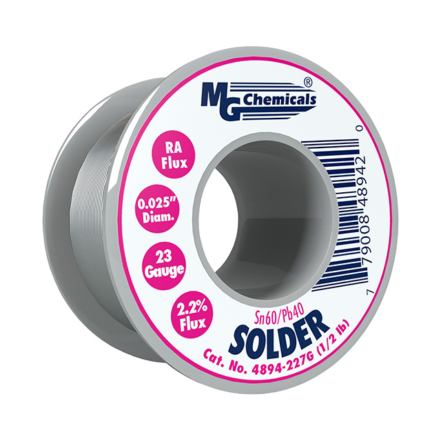 SOLDER RA 60/40 .025" 1/2 LB