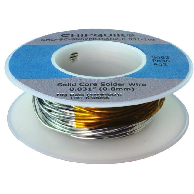 SN62/PB36/AG2 .031" SOLDER WIRE