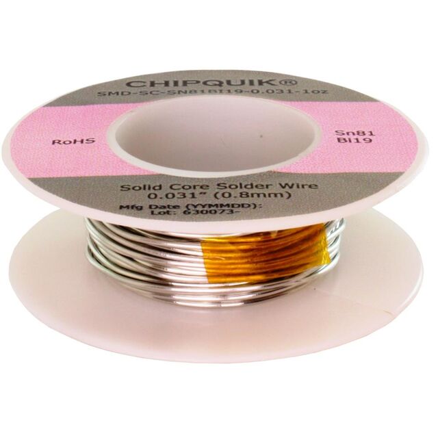 SN81/BI19 .031" SOLDER WIRE 1OZ