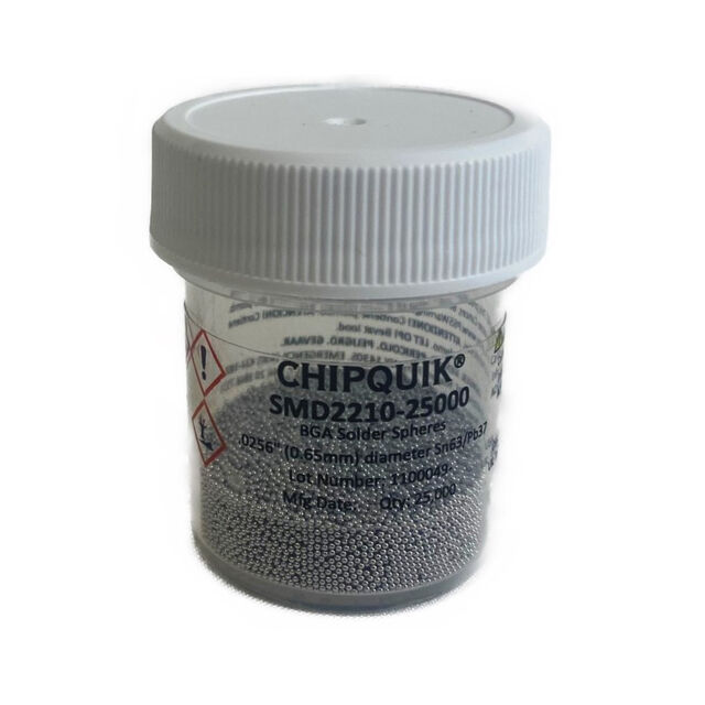 SOLDER SPHERES SN63/PB37 .0256"